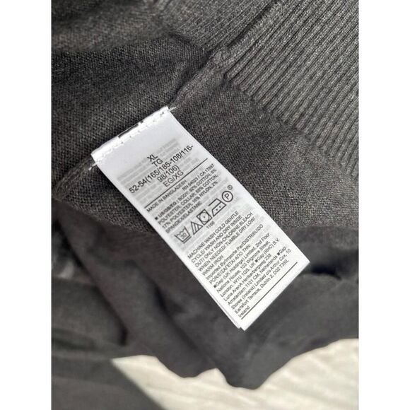 GAP new heat here’s grey stripe classic basics men’s crewneck sweater XL - Picture 5 of 7